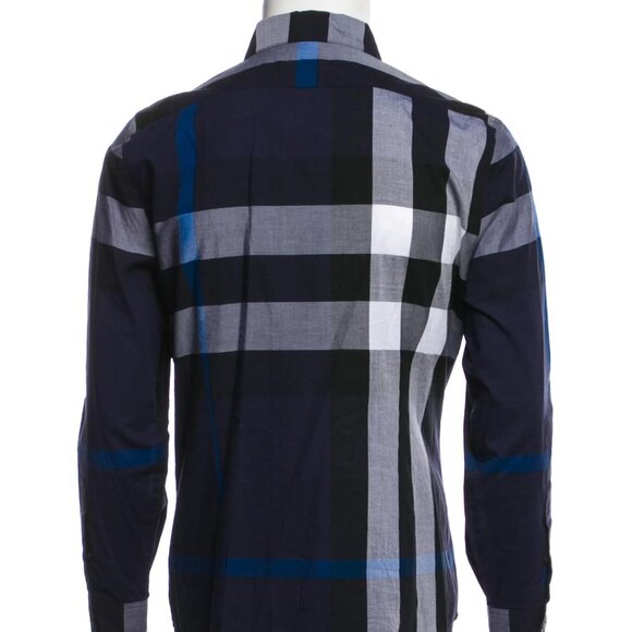 BURBERRY Plaid Print Long Sleeve Western Shirt Size: L | US16, IT41 - Picture 3 of 6